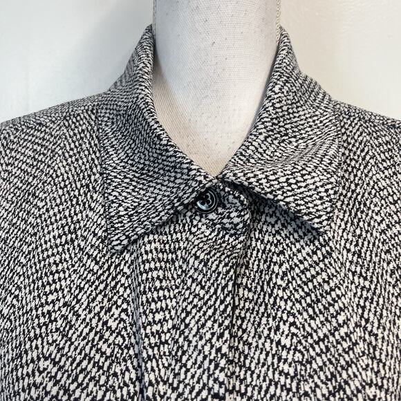 Athleta Blazer Jacket Plus sz 1X Black Taupe Check Stretch Career Casual Pockets - Picture 4 of 9